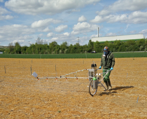 An adapted test design for earthworm field studies was developed combining a NOEC and ECx approach and a pilot field study was performed.